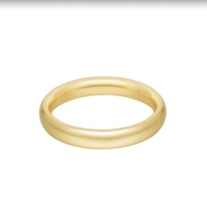 Gladde ring RVS goldplated mt. 16 of 17