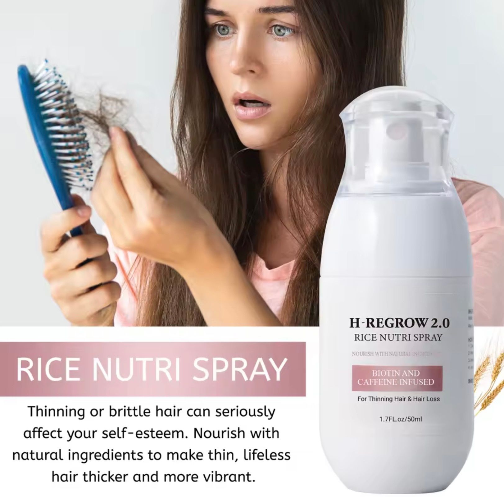 Rijst Nutri Spray. Bij haaruitval. 50 ml - Afbeelding 6