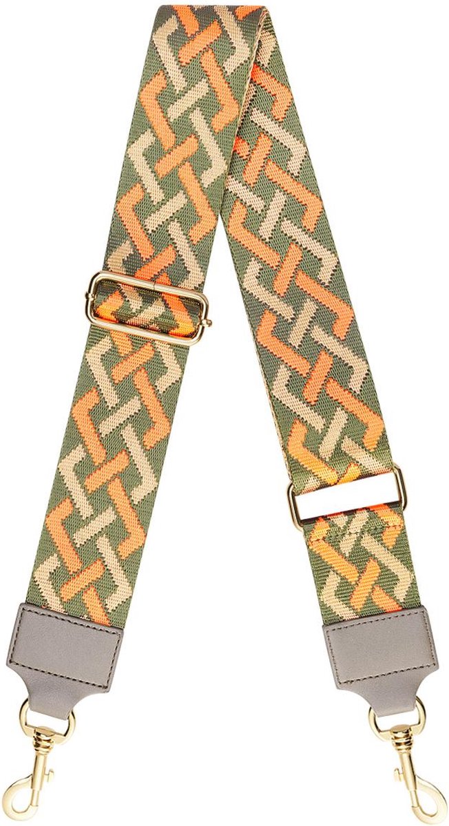 Losse bag strap, oranje/groen design