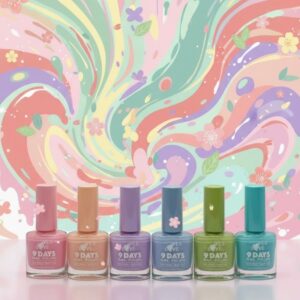 Nagellak, in diverse prachtige kleuren, 9 dagen zonder brokkelen.