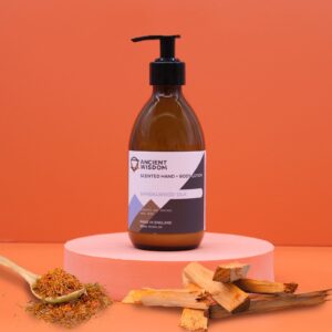 Hand en Bodylotion Sandalwood, voor mannen