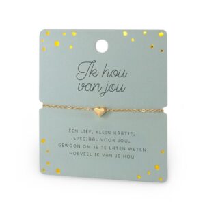 Hart armband - ik hou van jou