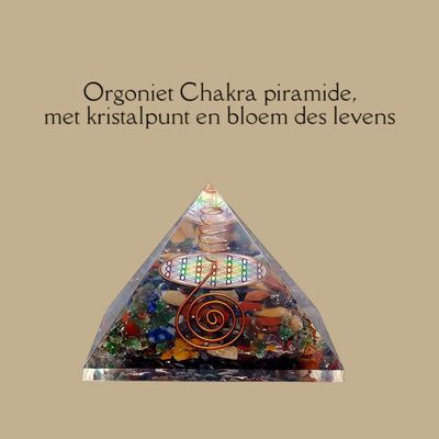Orgoniet Piramide Chakra 7x7x6 cm