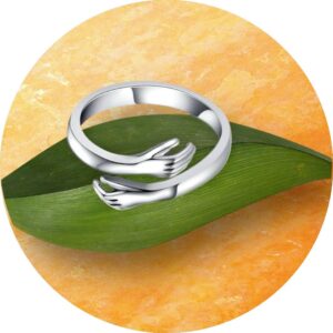 HUG knuffel ring van RVS