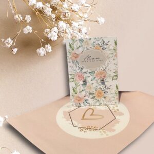 Oorknopjes RVS, op kaartje Mom you are so loved