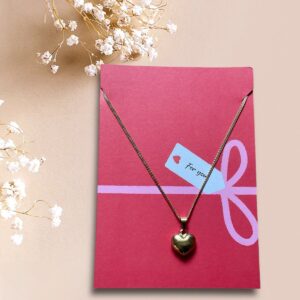 Ketting RVS met mooi bol hartje van RVS