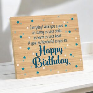 Mooi houten bord Happy Birthday