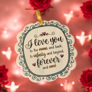 Lief rond tegeltje I Love You