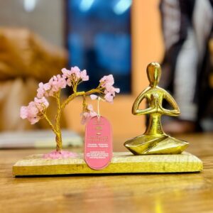 Edelsteen wensboom YOGA tuin Rozenkwarts
