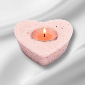 Waxinelicht HART in Rozenkwarts