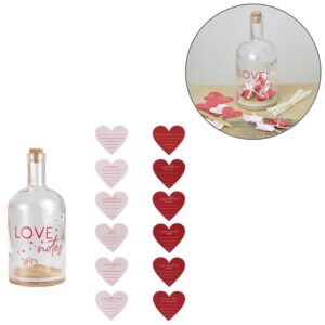 Liefdespost, stolp met 30 hartvormige kaartjes Love Notes