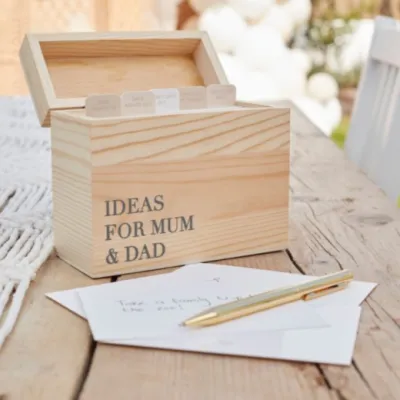 Houten ideeënbox voor babyshower en kersverse ouders - Afbeelding 2