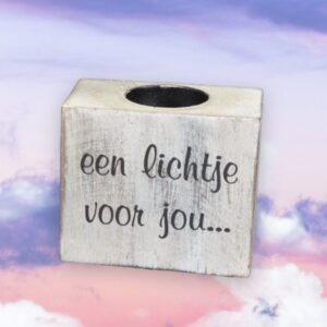 Waxinelichthouder een lichtje voor jou