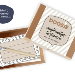 Doosje om met COMPLIMENTJES te strooien - Brievenbus cadeau