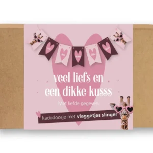Veel liefs en een DIKKE KUSSSSSS - Brievenbus cadeau