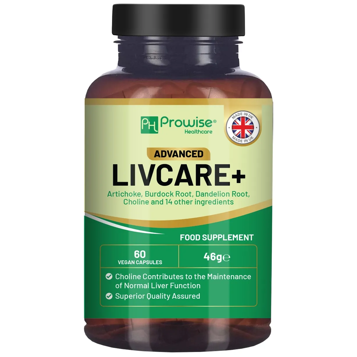LIVCARE + Advanced, 60 VEGAN Caps.