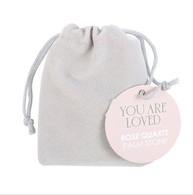 Rozenkwarts edelsteen set handsteen YOU ARE LOVED - Afbeelding 4