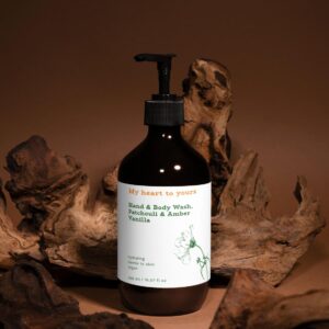 Hand & Body Wash, Patchouli, Amber en Vanille 490 ml