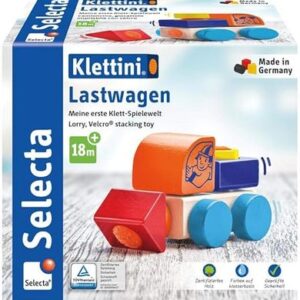 Mooie houten Vrachtauto, met klittenband voor het bouwen met kinderhandjes