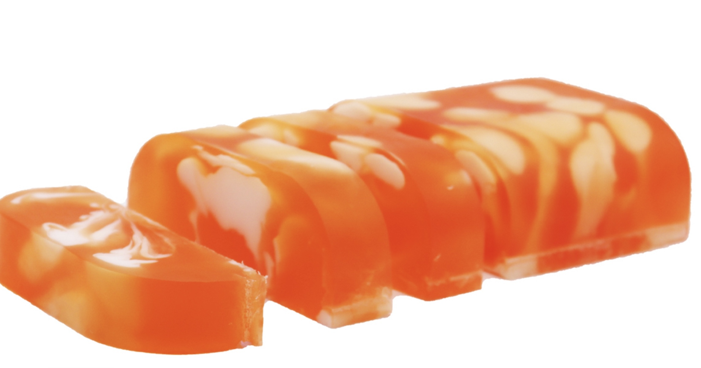 Handgemaakt blok scheerzeep orange