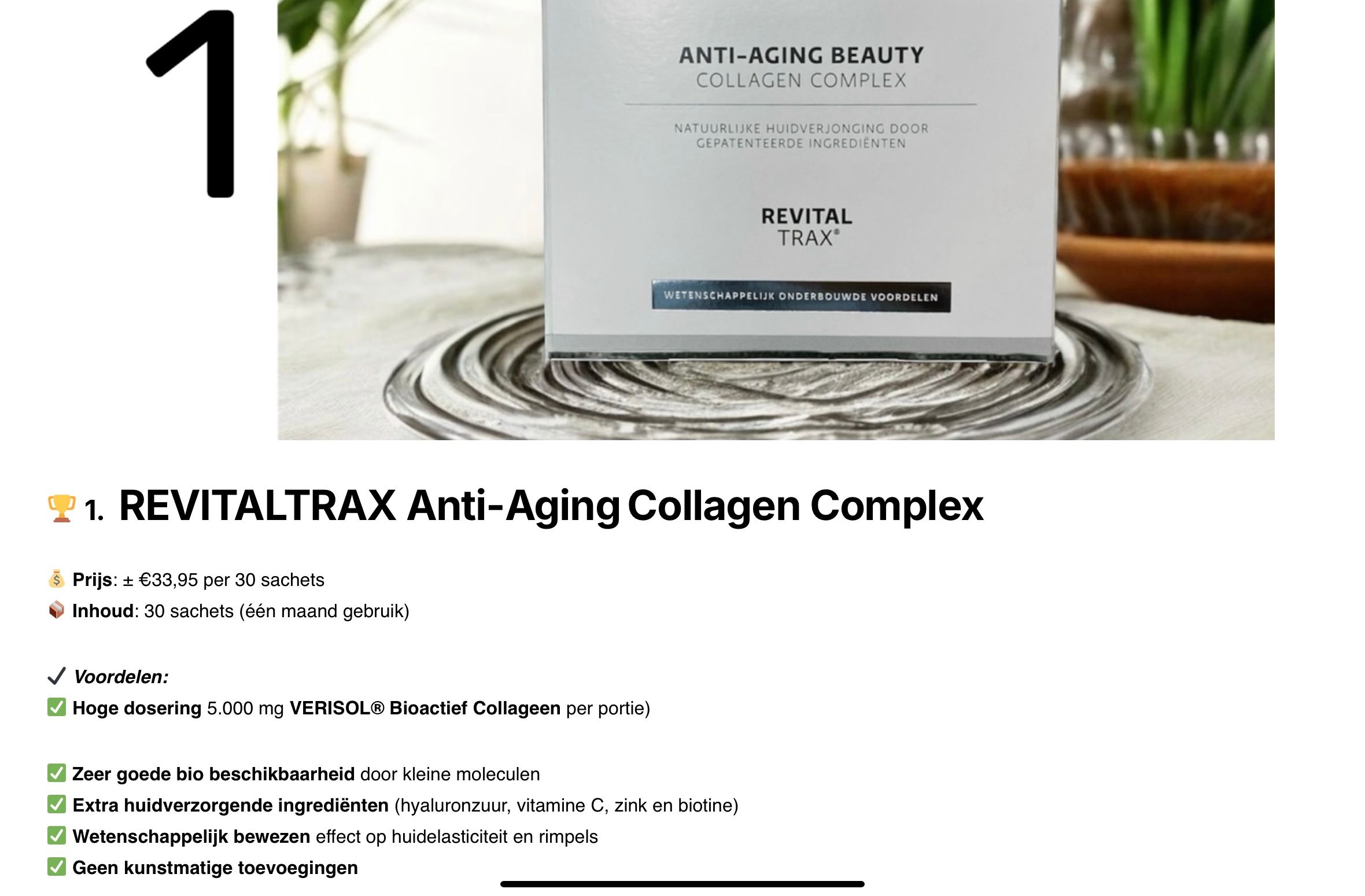 RevitalTrax Collageen Pakket, NU met HOGE KORTING! Smaak: Neutraal. Voor mannen en vrouwen - Afbeelding 5
