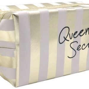 Fijne modieuze toilettas, beige/goud