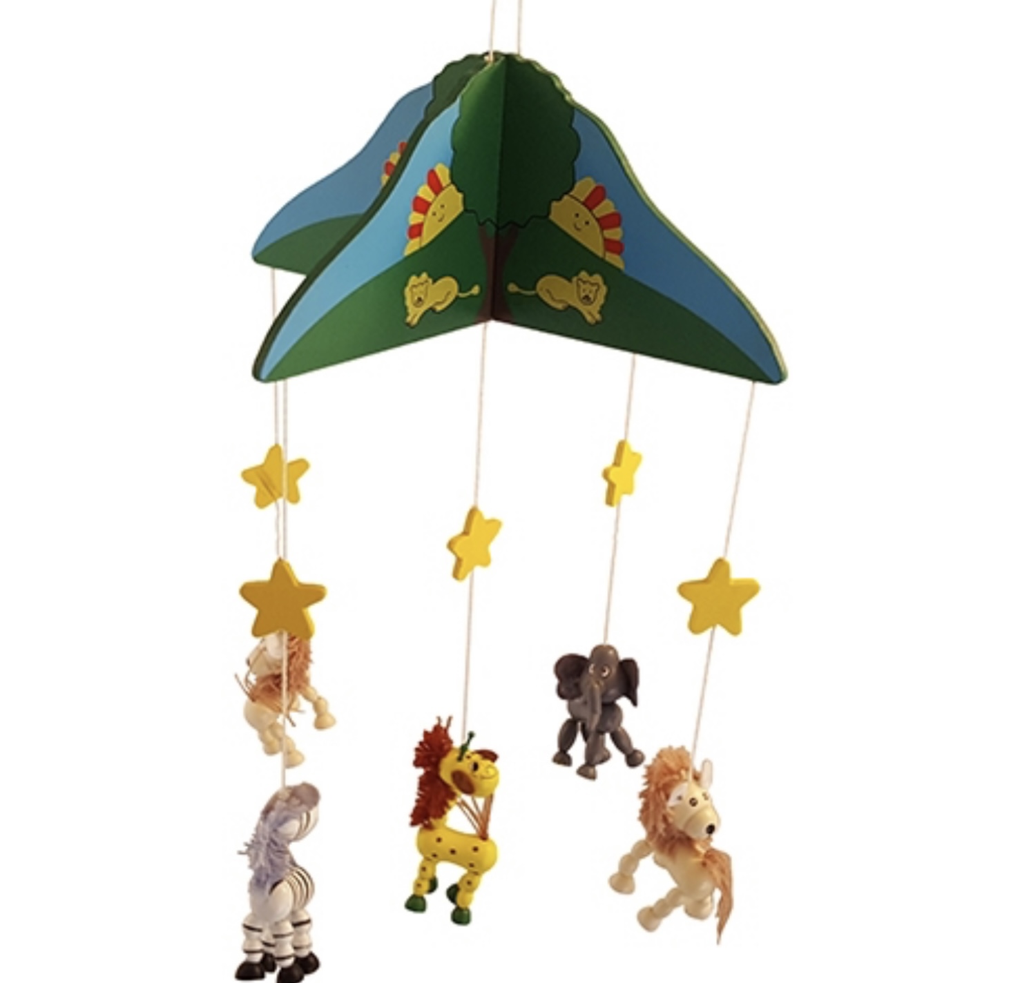 Houten mobiel Dierentuin Kinderkamer
