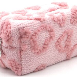 Pluizig zachte Make Up tas - ROZE