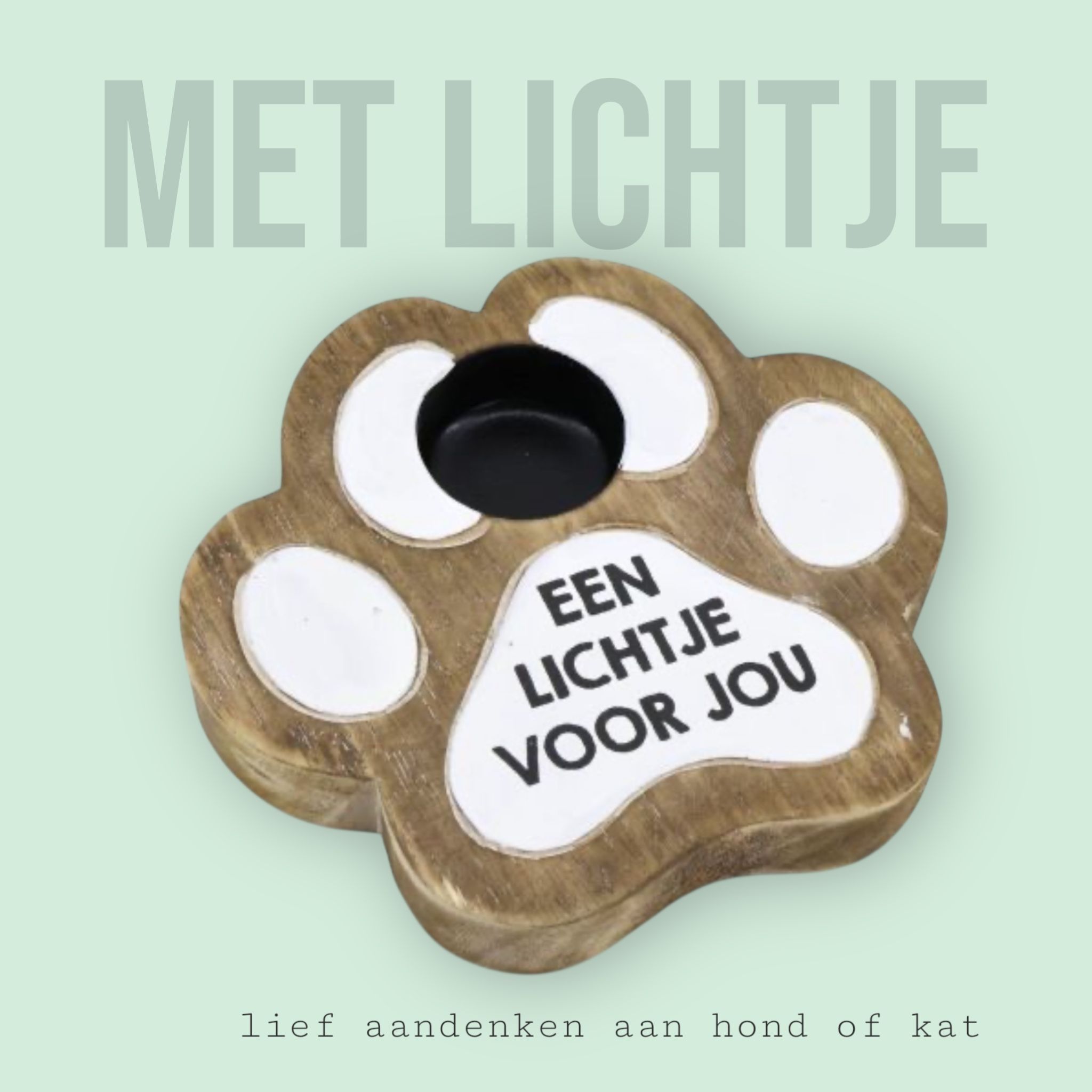 Waxinelicht Honden of katten poot, gedenklichtje voor je trouwe viervoeter