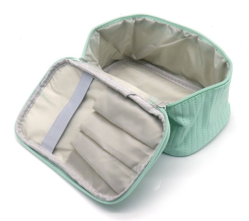 Moderne Make Up Bag, Turquoise - Afbeelding 2