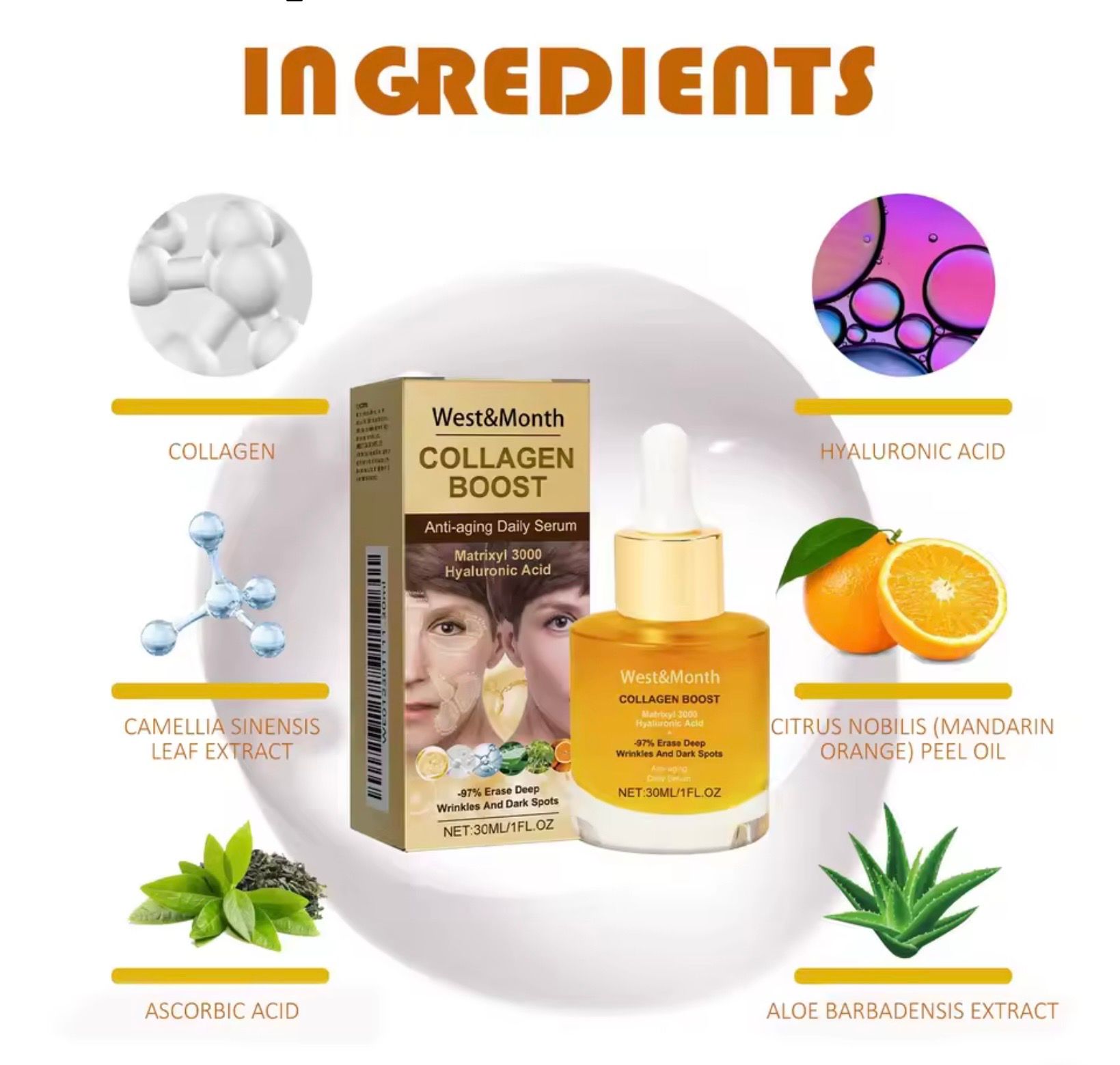 Luxe Collageen Boost gezichtsserum 30 ml - Afbeelding 3