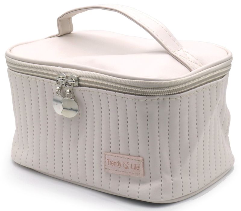 Moderne Make Up Bag, Beige - Afbeelding 3
