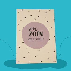 Kaartje Dikke zoen voor je verjaardag!