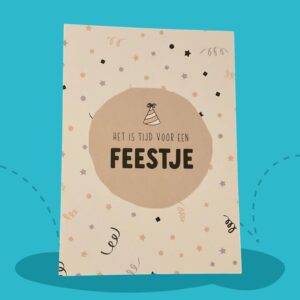 Kaartje Het is tijd voor een feestje