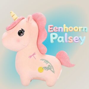 Heerlijk zachte Pluche eenhoorn in wit of roze 24 cm