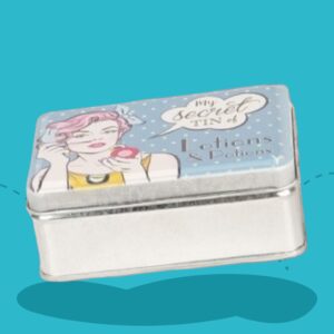Cadeau boxje (blik) voor make up - 11x8x4 cm