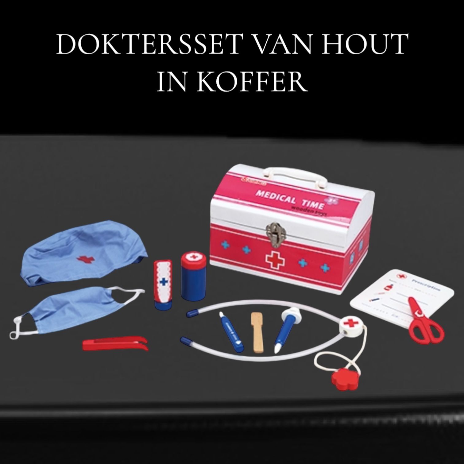 Dokter set in koffer, 11 delig