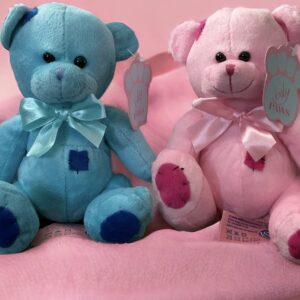 Teddybeertjes in roze of blauw