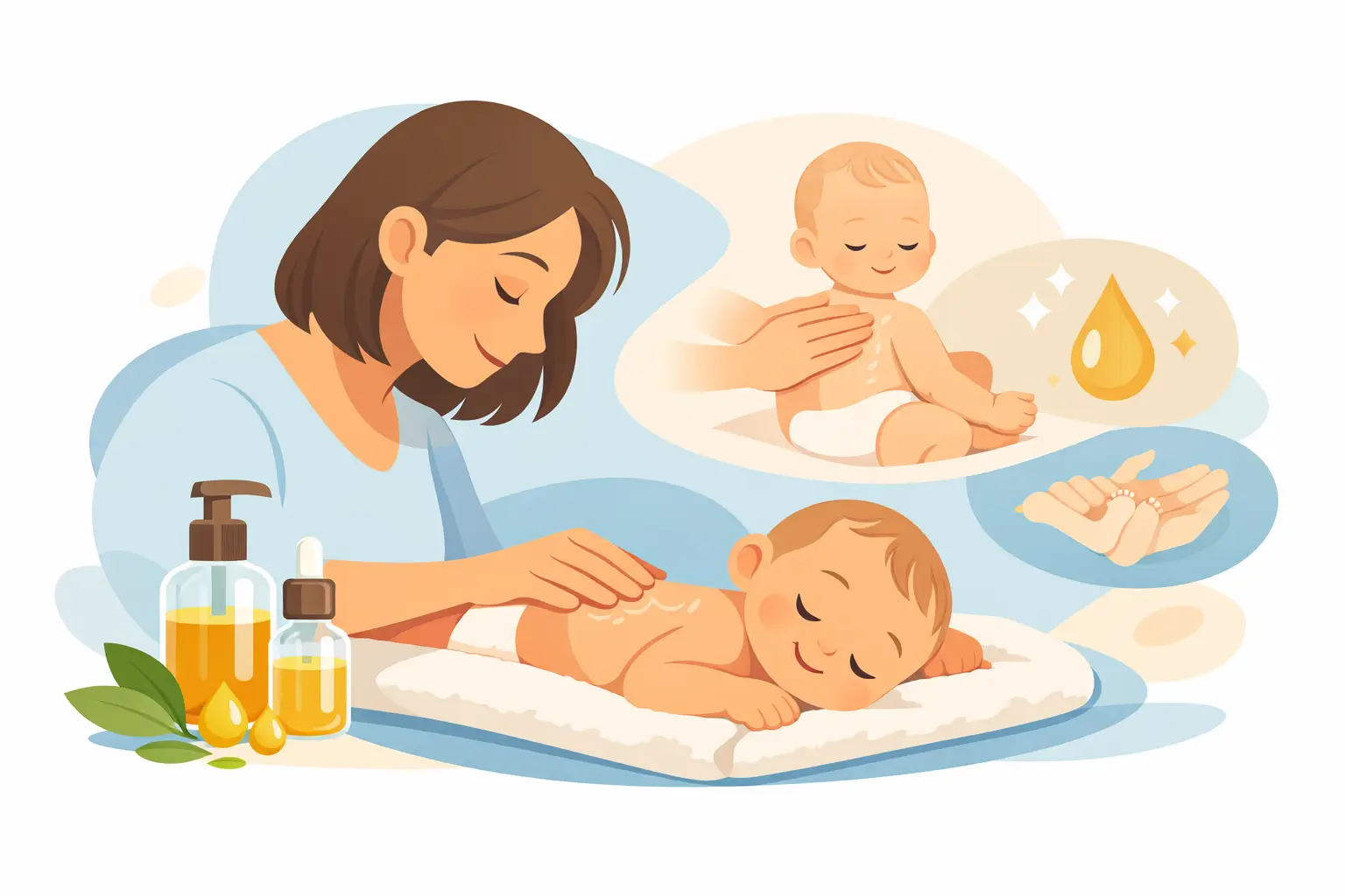 Babymassageolie veilig gebruiken bij je baby