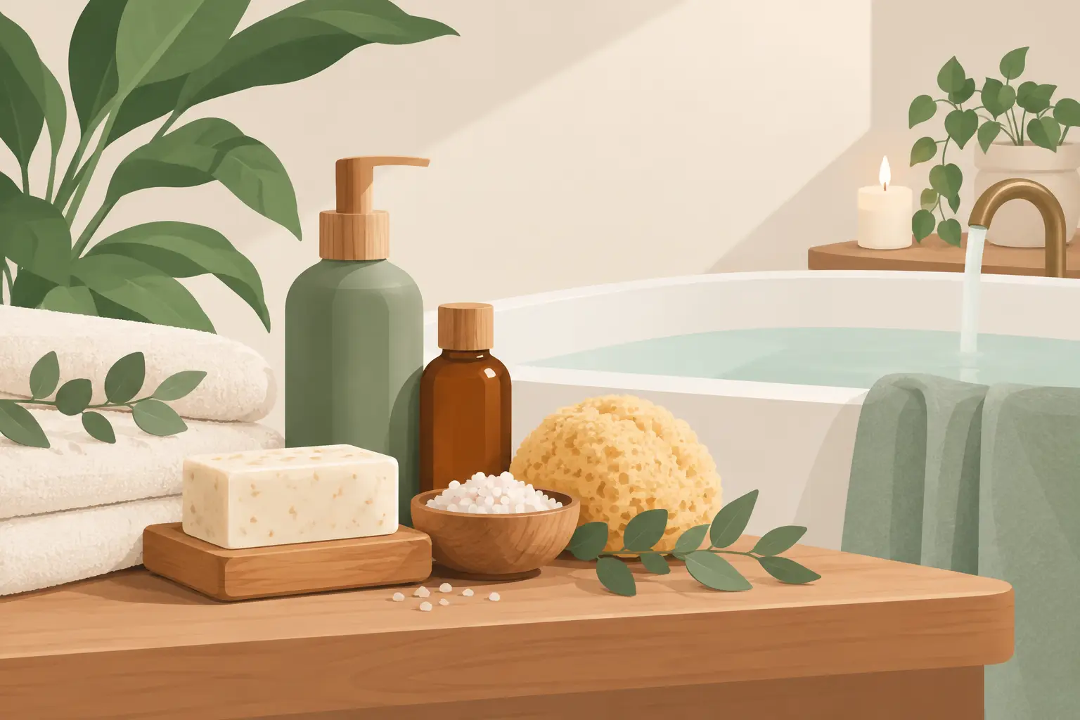 Natuurlijke badproducten voor een zacht ritueel