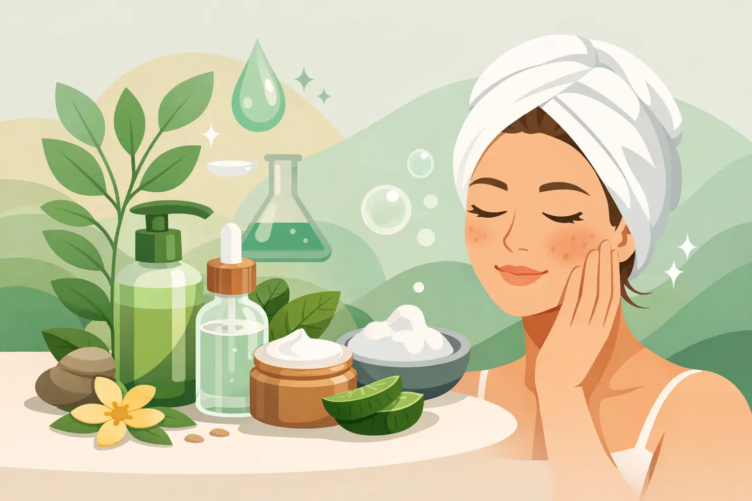 Natuurlijke gezichtsreiniger voor acne huid